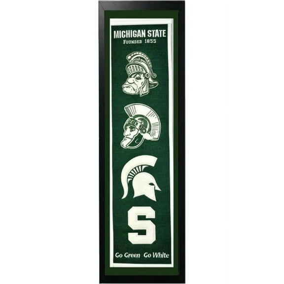 Michigan State Logo History Felt Banner 14 x 37