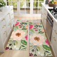 thumbnail image 4 of Kitchen Rugs Sets Of 2,Vibrant Pioneer Flower Pattern Anti Fatigue Kitchen Mat Rugs Non Slip Washable,Decorative Kitchen Floor Mats for Kitchen,Sink,Laundry,17"X47", 4 of 5