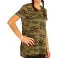 thumbnail image 2 of P.J. Salvage Womens Camo Pajama Sleep T-shirt, Green, Small, 2 of 5