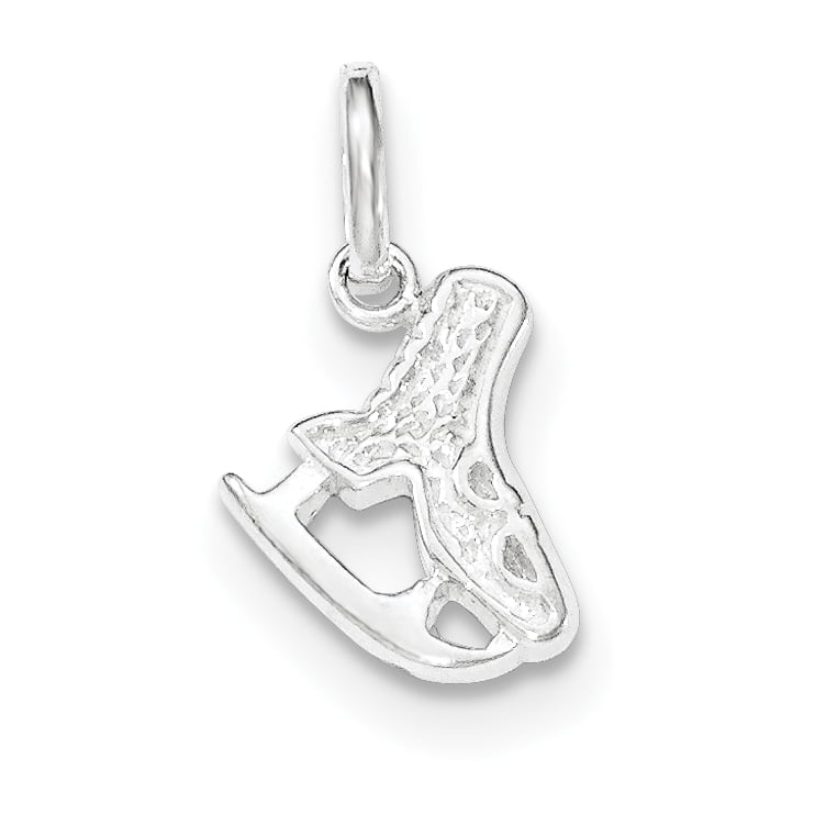 Oxidized 3D Ice Skate Charm