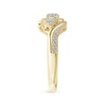 thumbnail image 3 of ANGARA Natural Diamond Halo Bypass Engagement Ring in 14K Yellow Gold for Women (Size-4.1mm| Color-K| Clarity-I3) | April Birthstone, Anniversary, Jewelry Gift for Women | Natural Diamond Ring, 3 of 8