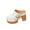 White, variant on Women's Sandals Chunky Heel Closed Toe Slip-on Leisure High Heel Slippers for Spring Summer Casual Daily Holiday Beach