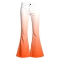 thumbnail image 6 of UJNDER Kids Gradient Color Flared Trousers Elastic Waist Soft Comfortable Blend Everyday Wear Kids Pants,01_Orange,5-6 Years, 6 of 6