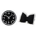 thumbnail image 1 of Reloj De Pared Con Lazo De Acrílico, Moderno, Silencioso, Minimalista, Con Cojín Decorativo, Cómodo Para Mesita De Noche, Sofá, Cocina, Oficina, Comedor, Sala De Estudio, Casa De Campo., 1 of 8
