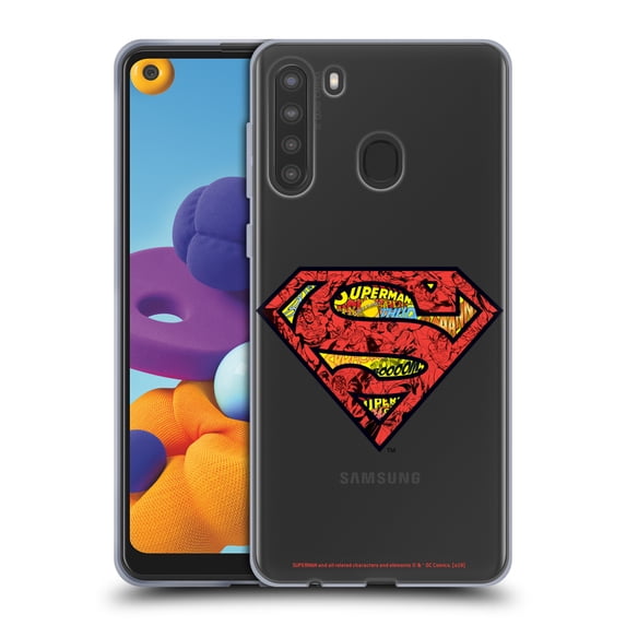 Head Case Designs Officially Licensed Superman DC Comics 80th Anniversary Logo Soft Gel Case Compatible with Samsung Galaxy A21 (2020)