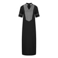 thumbnail image 4 of Fankiway Robe à Manches Courtes Imprimée Rétro de Style Ethnique Décontractée pour Femmes Robes pour Femmes Grande Taille Liquidation Robes d'Été pour Femmes Manches Courtes, 4 of 5