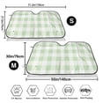 thumbnail image 3 of Uemuo Pistachio Green Checkboard Pattern Accordion Car Windshield Sun Shade, Foldable Reflective Sun Visor for Car, Reflector Windshield Sunshade-, 3 of 7