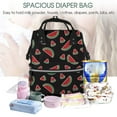 thumbnail image 5 of Xecao Watermelon print Large Capacity Nappy Bag is a multi-functional waterproof travel backpack, perfect as a nursing bag or mummy backpack for women, 5 of 6