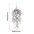thumbnail image 3 of Kugisaki Artificial Hanging Violet Outdoor Fake Artificial Plastic Flower Eucalyptu Violet Green Vines Living Room Room Wall Hanging Decoration, 3 of 7