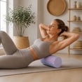 thumbnail image 3 of Foam Roller For Exercise, Textured Foam Roller For Yoga And Fitness, Foam Roller For Home Workout,Light Purple - 30Cm, 3 of 5