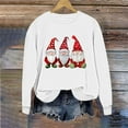 thumbnail image 6 of Uootdi Christmas Long Sleeve Gift Shirt for Women Oversized Christmas Lights Christmas Bern-ese Mountain Dog Christmas Gnome M erry Christmas Sweatshirt, 6 of 6