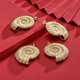 thumbnail image 4 of Tibetan Style Alloy Pendants Lead Free & Nickel Free & Cadmium Free Nautilus Shell Real 18K Gold Plated Matte Gold Color 37x27x7mm Hole: 3mm, 4 of 4
