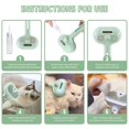 thumbnail image 5 of Cepillo pulverizador para gatos para mudarse de pelo: peine para eliminar el pelo de mascotas con tanque de agua y botón de liberación, cepillo de vapor para gatos/perros, cepillo de baño pa, 5 of 5