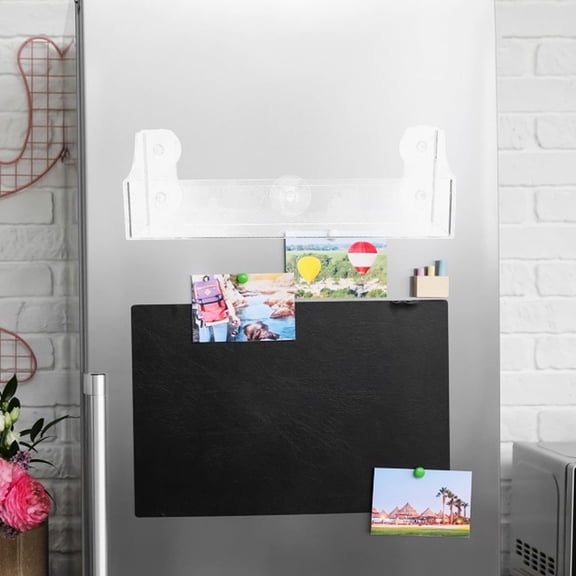 DECOMELODY Kitchen Use 1Pack Acrylic Shelf With Suction Cup 36.50X12.00X8.50CM For Fridge Storage