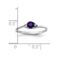 thumbnail image 2 of Primal Gold 14 Karat White Gold 4mm Amethyst and Diamond Ring, 2 of 3