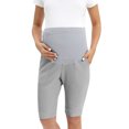 thumbnail image 2 of WBQ Women's Maternity Shorts Over Belly Pregnancy Adjustable Belt Activewear Workout Running Athletic Lounge Shorts Waffle Pajamas Shorts for Pregnant Woman with Pockets S-3XL, 2 of 7