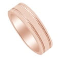 thumbnail image 2 of AFFY 6mm Men's Flat Wedding Band Ring In 14k Solid Rose Gold Ring Size-9.5, 2 of 3