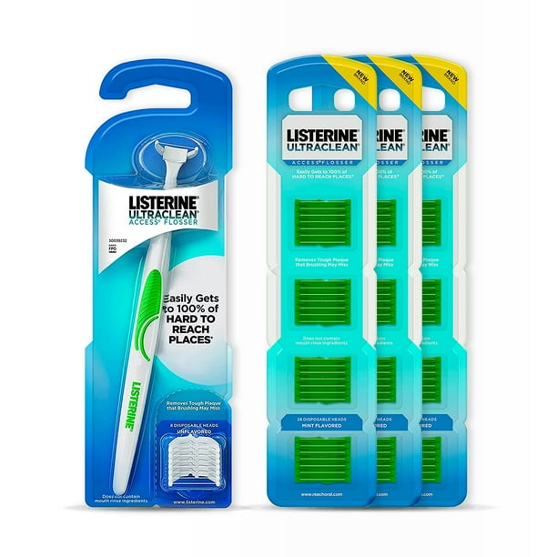 Listerine Ultraclean Access Flosser Starter Bundle Starter Kit( with