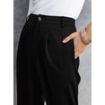 thumbnail image 5 of Women'S Pants Casual High Waist Trousers Tapered Slacks Pockets Dressy Business Work Outfits Black XS, 5 of 8