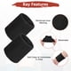 thumbnail image 5 of Uxcell 12PCS Bandas de sudor deportivas, muñequeras de algodón absorbentes para entrenamiento/baloncesto/correr [Negro, 8cm de ancho], 5 of 7