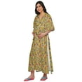 thumbnail image 2 of Moomaya Womens Long Maternity Kimono Sleeves Button Down Maxi Dress Kaftan, 2 of 5