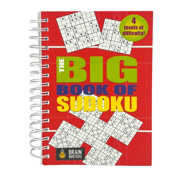 Brain Busters: The Big Book of Sudoku Red (Spiral-Bound)
