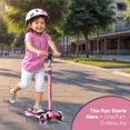 thumbnail image 2 of Scooter infantil Dribbl de 3 ruedas con manubrio ajustable, rosa, 2 of 8