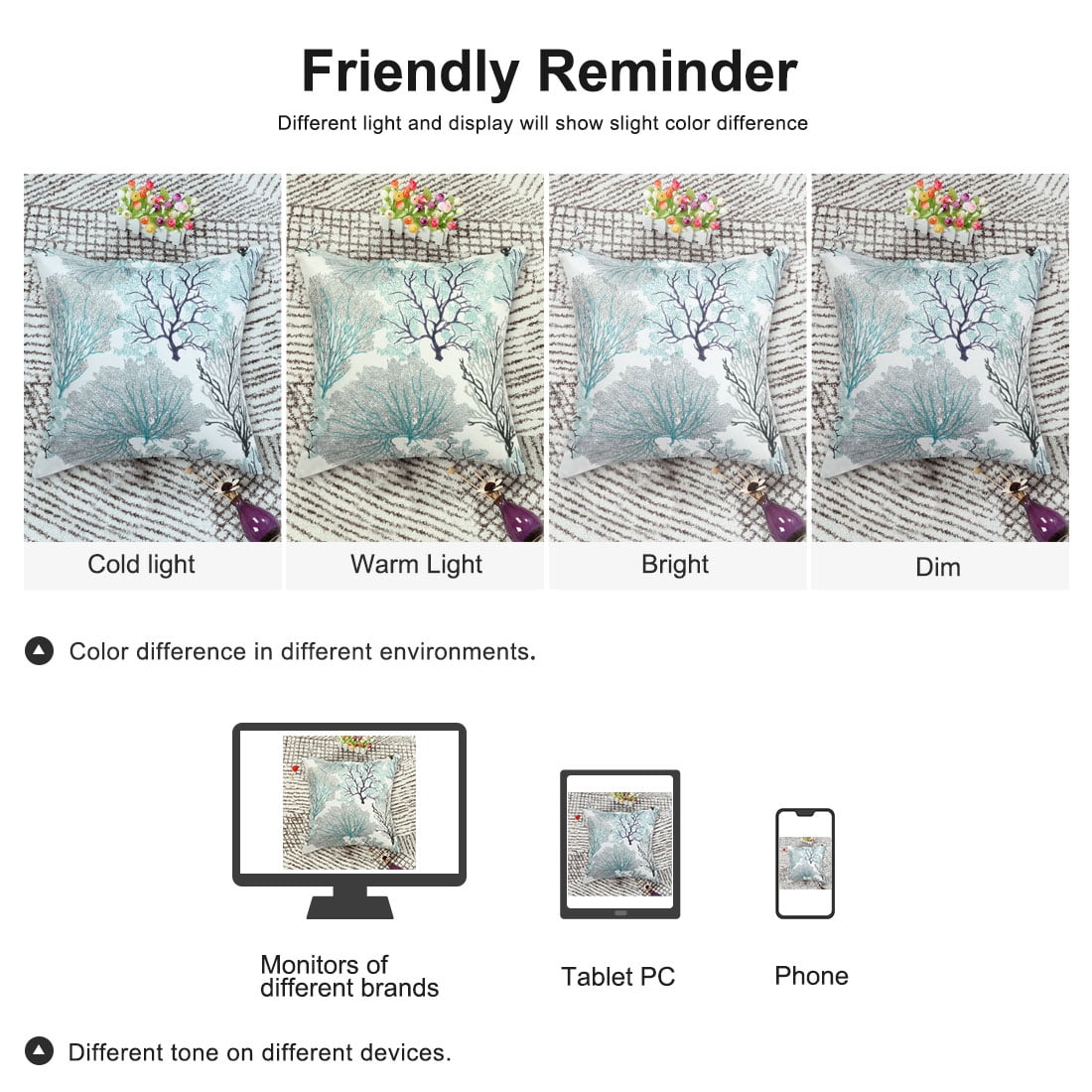 Unique Bargains Stylish Simplicity Polyester Cushion Cover Throw Pillow Case for Sofa 1