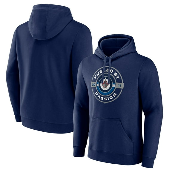 Men's Navy Winnipeg Jets Native Pullover Hoodie