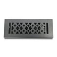 thumbnail image 1 of Decorative Cast Aluminum 3" X 10" VR-100 Floor Vent Cover with Damper –  Register for HVAC, AC & Heat – Tudor Mushroom Design, Powder-Coated, Repaintable, 12" x 5" Outer Size, 5mm Thick, 1 of 10