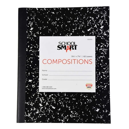 School Smart Flexible Cover Ruled Composition Book, 60 Sheets, 9-3/4 x 7-1/2 Inches