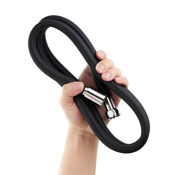 Silicone Explosion Proof Anti Winding Showerhead Hose,Used In Showerheads Spray Flexible RV Shower Hoses Replacement(Black)