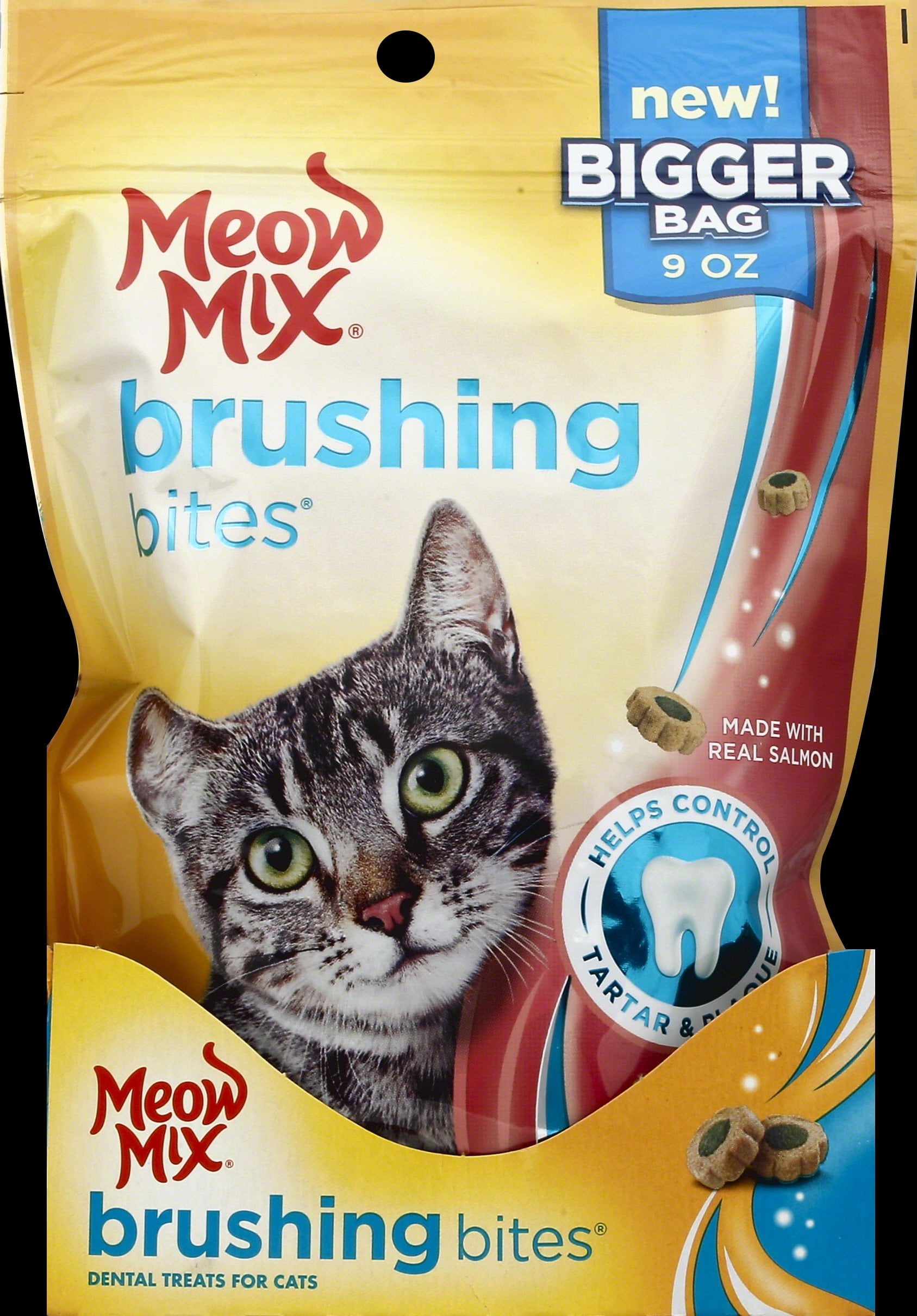 Meow Mix Brushing Bites 9 oz Variety Pack Includes (2) Meow Mix