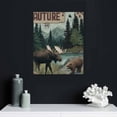 thumbnail image 4 of RKSupls Nature Moose Canvas Wall Art, Canvas Prints Wall Art for Living Room Bedroom Entryway Office, Art Print Painting for Valentine's Day Home Decorations,16x20in, 4 of 5