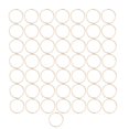 thumbnail image 1 of 50Pcs Metal Rings Iron Material Durable Sturdy Multifunctional Glossy Bright Color Metal O Rings for Bag ClothesGolden 38x3mm, 1 of 4