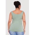 thumbnail image 4 of Women's Plus Size Solid Seamless Scoop Neck Tank Top, 4 of 4