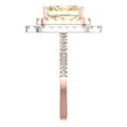 thumbnail image 3 of 2.62 ct Emerald Cut Natural Morganite with Simulated Diamond Halo Accents 14K Rose/White Gold Womens Engagement Ring, 3 of 5