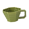 thumbnail image 3 of Taza de cerámica para café, leche, regalo de cumpleaños, taza de agua con asa, 400 ml, desayuno verde, 3 of 9