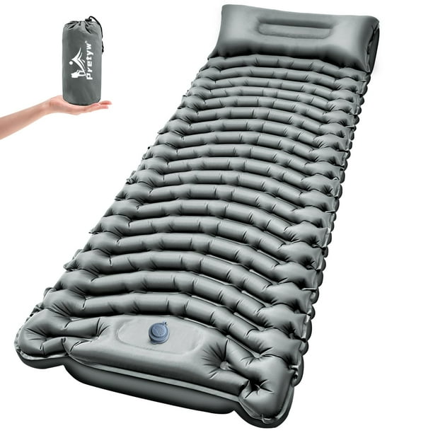 Colchoneta inflable ultraligera Pretyw de 201 x 70 cm, 4 pulgadas de grosor