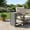 Grey, variant on Grey C-Shaped Aluminum Patio End Table - Modern Outdoor Accent Table