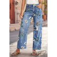 thumbnail image 4 of Pantalones Anchos con Estampado Floral para Mujer, Modernos, de Tiro Medio, Bohemios, Hasta el Tobillo, Bonitos. XL, 4 of 10