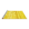 thumbnail image 2 of Ahgly Company Machine Washable Indoor Square Abstract Yellow Contemporary Area Rugs, 5' Square, 2 of 4