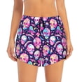 thumbnail image 2 of Balery Skull mushroom colorful cute Pattern Women's Running Shorts with Liner 2 Pockets Elastic Workout Athletic Gym Yoga Shorts-XX-Large, 2 of 7