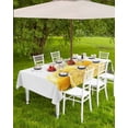 thumbnail image 4 of nqOlkjepod Summer Lemon Outdoor Tablecloth with Umbrella Hole & Zipper, Yellow Watercolor Pastel Country Retro Rectangle Table Cover 60x84 Inch, Dining Waterproof Table Cloth Protector for Patio, 4 of 7