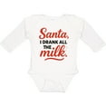 thumbnail image 3 of Inktastic Santa I Drank All the Milk Funny Christmas Boys or Girls Long Sleeve Baby Bodysuit, 3 of 5