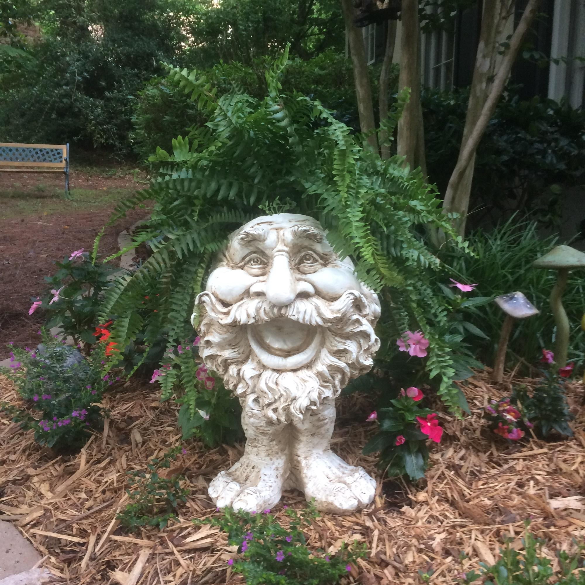Homestyles Antique White Ole Salty the Muggly Face Humorous Statue Planter Pot