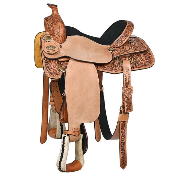 16 In Western Horse Saddle Leather Ranch Roping Cowboy Hilason
