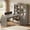 Grey, variant on Farmhouse L Shaped Computer Desk with 3 Drawers and 5-Tier Bookshelf, 59'' Wood Corner Desk for Home Office