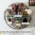 thumbnail image 3 of Organizador de maquillaje Aveniee con rotación de 360° y separador de brochas, color gris, 3 of 6