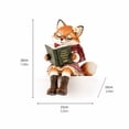 thumbnail image 3 of Reading Fox Shelf Sitter Figurine, Festive Woodland Animal Decor for Shelf Mantel and Desk (B), 3 of 6